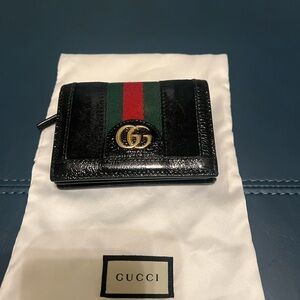 AUTHENTIC GUCCI OPHIDIA CARD WALLET BLK.
